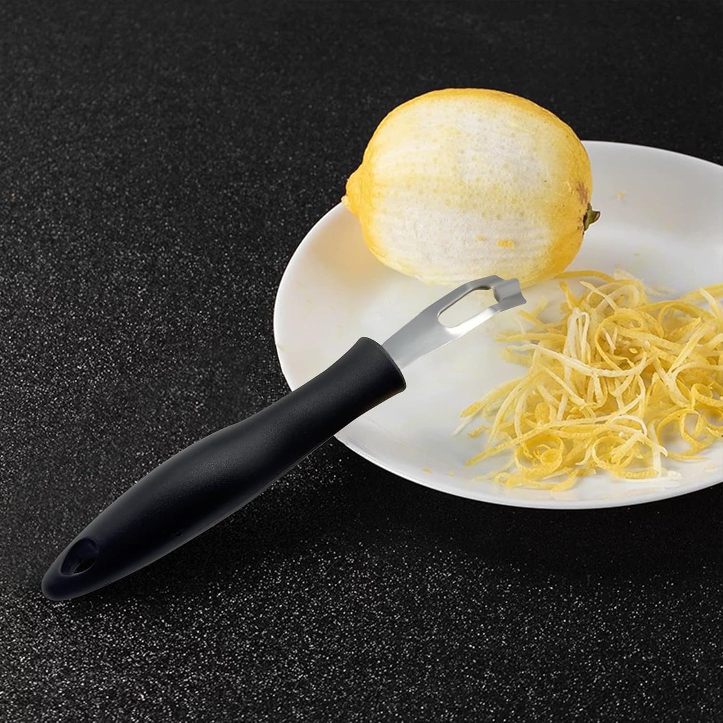 Channel Knife Lemon Peeler Zester-Garnish for Cocktail Mixers- Triangular, V-Shaped Stainless Steel Professional Grade Bar Tool-Fruit Peeler Zester (Peeler A)