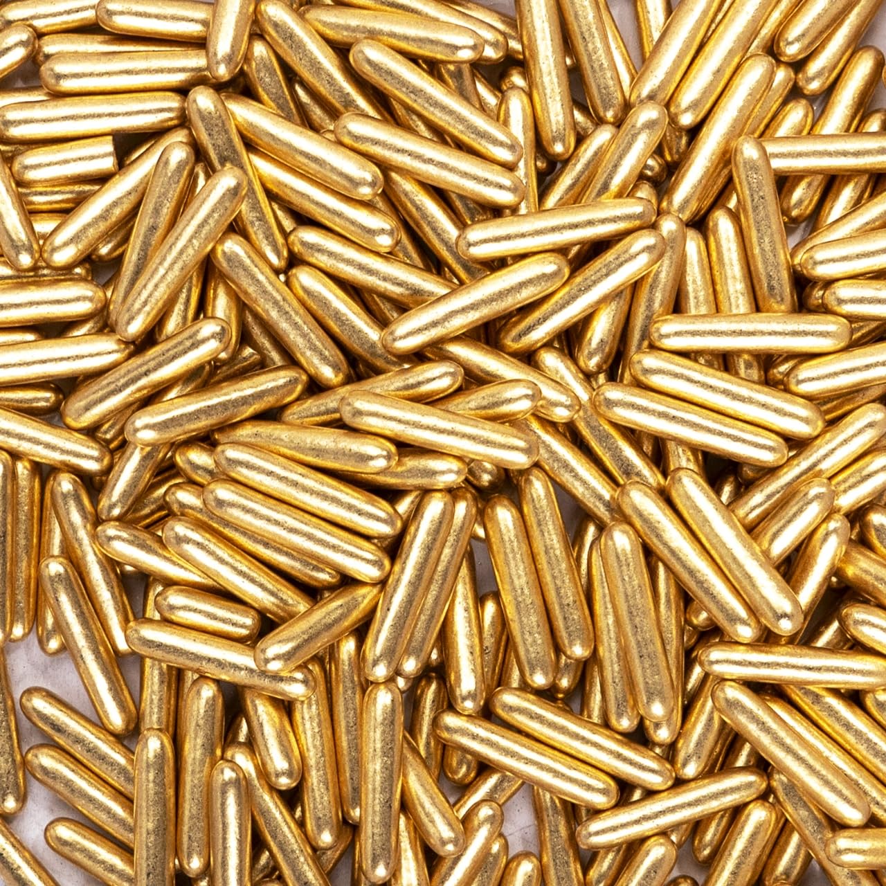 Dazzjoy Gold Rods Sprinkles, Edible Sugar Sprinkles, 120g/4.23oz, Cupcake Toppers, Cake Decorations, Ice Cream, Wedding Party Valentines Easter Supplies