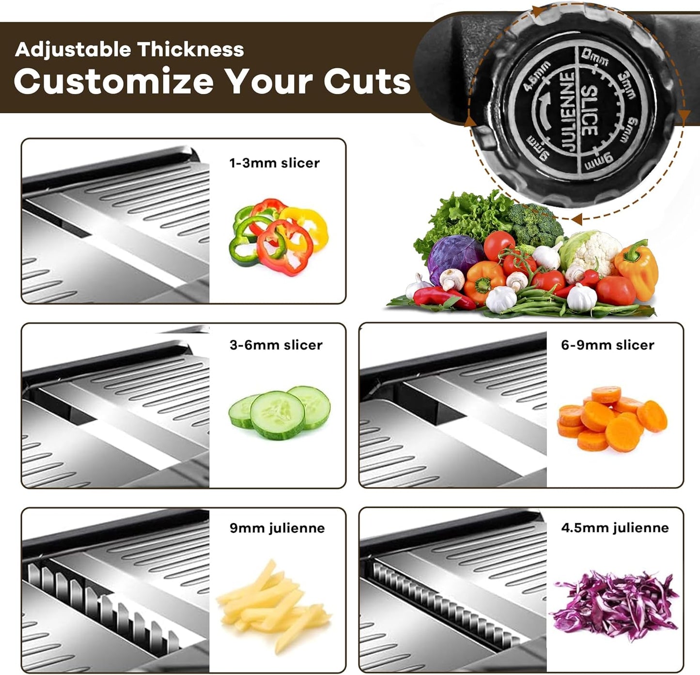 Mandoline Slicer,mandoline slicer for kitchen,commercial mandolin Potato Slicer,Vegetable Slicer,slicer vegetable cutter, Stainless Steel mandolin slicer,Cut - Resistant Gloves