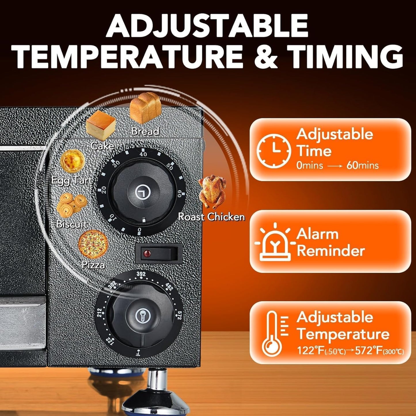 12" Electric Pizza Oven Commercial Pizza Maker with Observation Window Countertop Pizza Machine 1100w With Timer, Stainless Steel Pizza Cooker,Indoor Countertop Pizza Oven