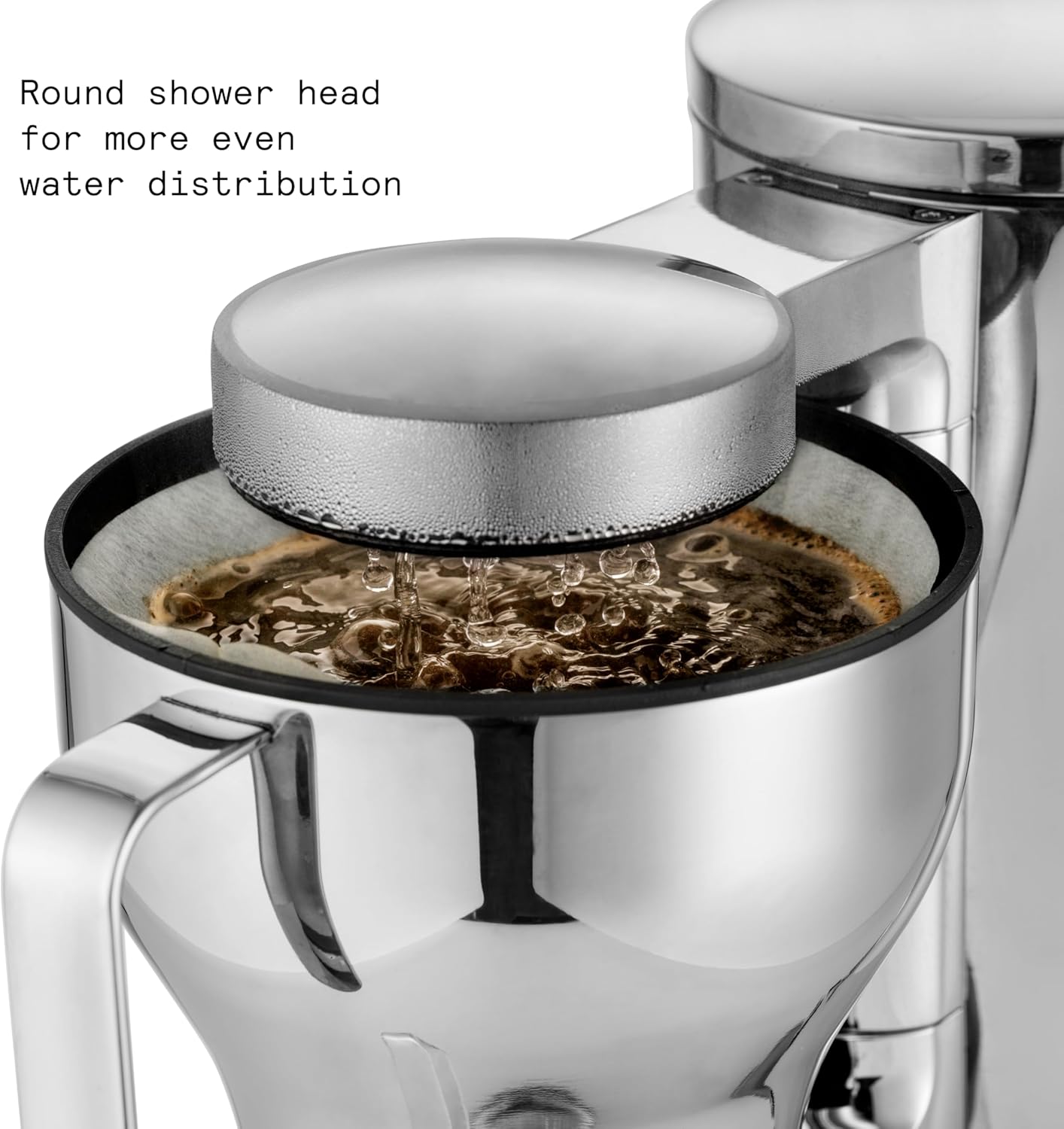 aarke Coffee Maker - Electric Drip Brewer with Automatic Drip-Stop, Stainless Steel Machine with 10 Cup Glass Carafe, Brews Full Pot in Under 6 Minutes