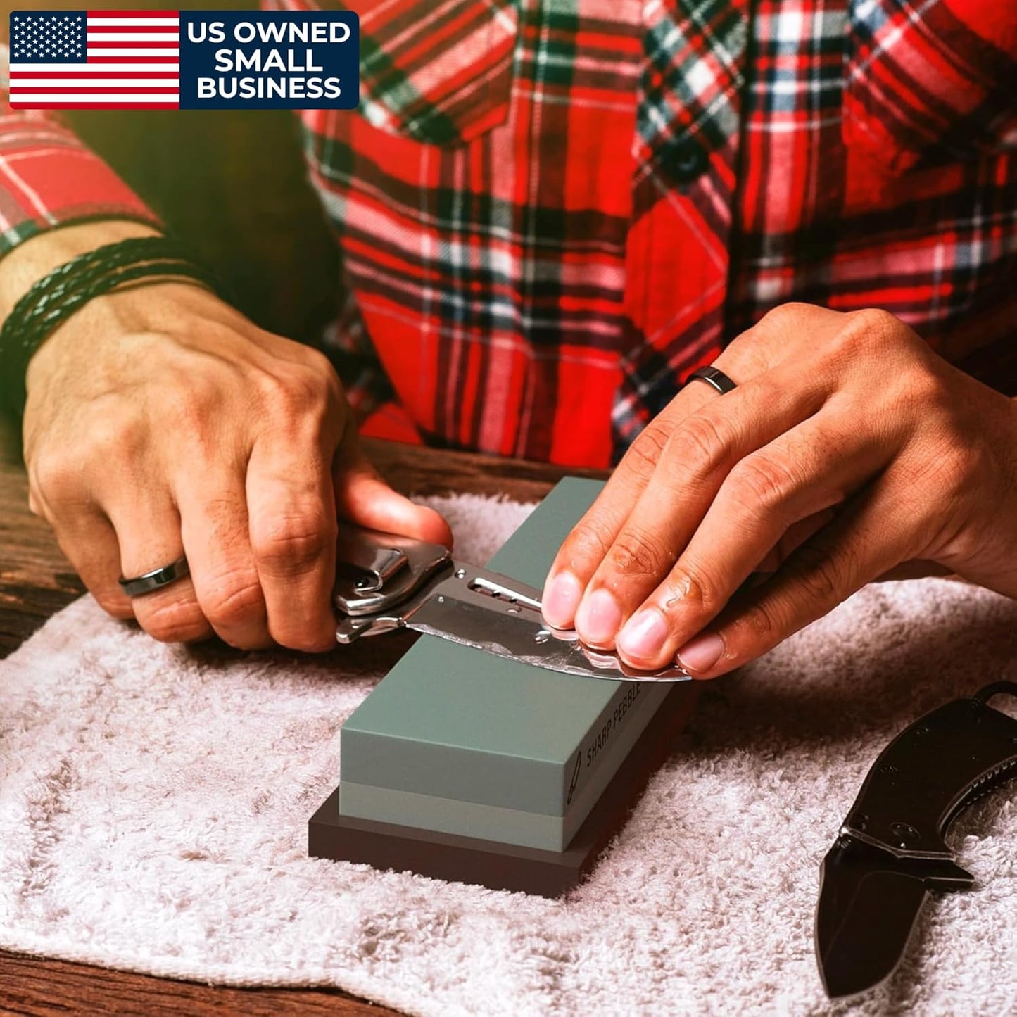 Sharp Pebble Premium Whetstone Knife Sharpening Stone 2 Side Grit 400/1000 Wetstone Kit -Wetstone Kitchen Knife Sharpener with Flattening Stone & NonSlip Rubber Base