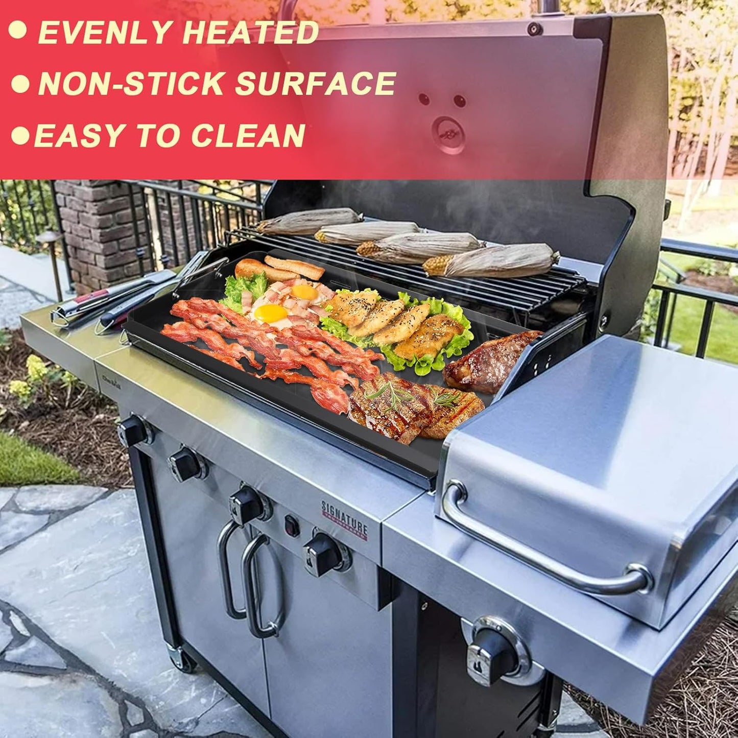 Full-Size Griddle Inserts for Charbroil Commercial Tru Infrared 466242715 463242715 463276016 463255020 463439915 463242716 Replacement Parts, Flat Top Griddle for charbroil G533-0009-W1 G541-0016-W2