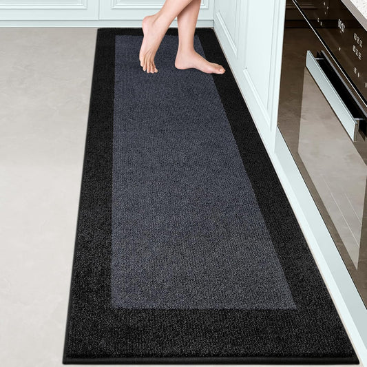 Machine Washable Kitchen Rug 24" x 84", Non Slip Kitchen Mat for Floor, Absorbent Entrance Runner Rug for Bedroom, Hallway, Bathroom, Door (Roll Packing)