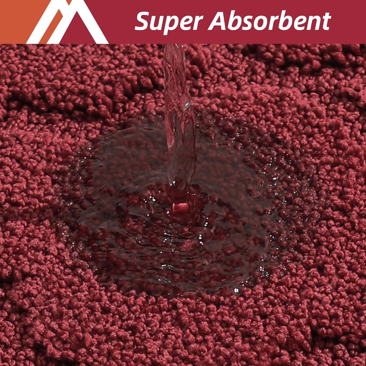 COSY HOMEER-Kitchen-Rugs 20"x48" Non-Slip Absorbent Soft Kitchen Runner Rug Polyester Kitchen Mats for Floor Washable Kitchens Standing Floor Mat for Sink Mat,Hallway,Laundry,Red