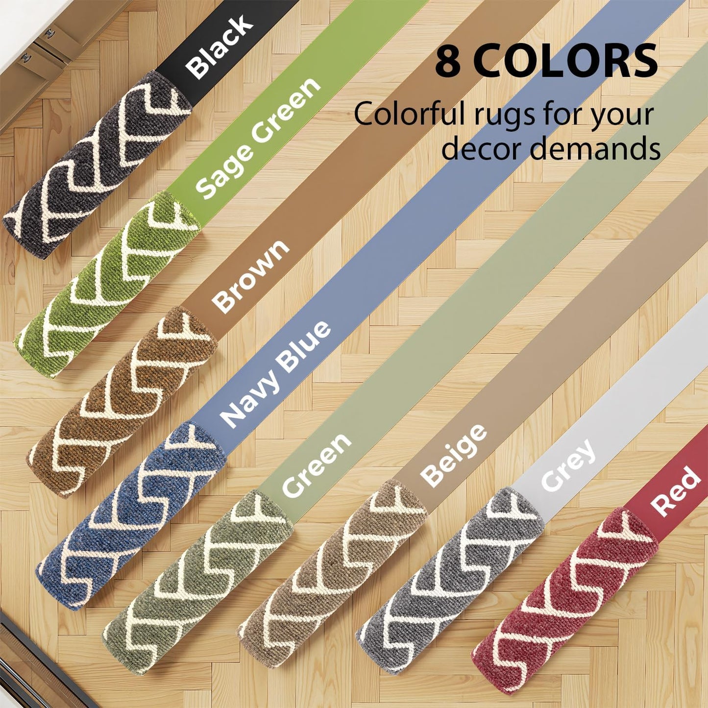 hicorfe Kitchen Rugs and Mats Sets,Non-Slip 2 Pieces Absorbent 100% Polypropylene Rug,Comfort Kitchen Runner Mat,Washable for Kitchen,Sink,Laundry(20" x 31.5" Plus 20" x 48",Brown)