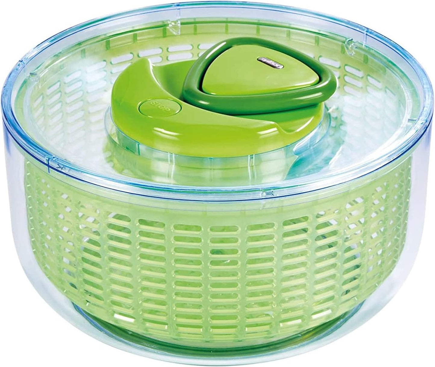 ZYLISS Easy Spin Salad Spinner, Large, Green, BPA Free