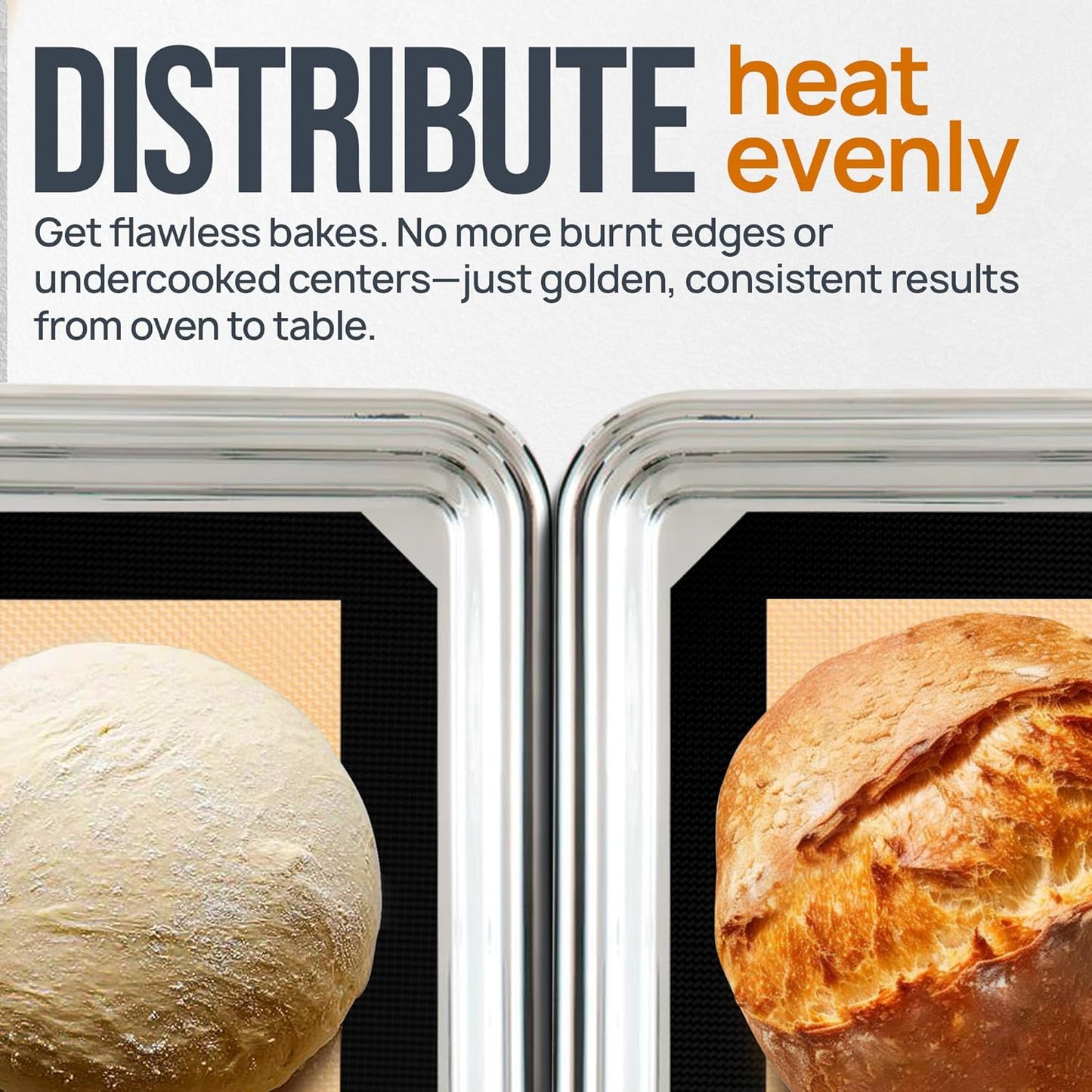 Zulay Kitchen Silicone Baking Mat 2-Pack (16.5"x11.6") – Reusable Nonstick Silicone Baking Sheets for Oven, Pastry, Cookies & More – Easy to Clean, Heat Resistant (Black)