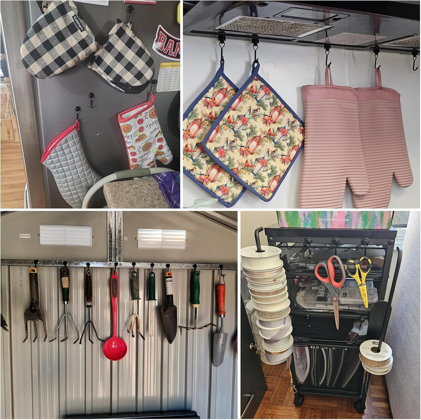 LOVIMAG Hooks, 30lbs+ Magnetic Magnet Hook 2025 Cruise Cabin Ship Essentials Heavy Duty Strong Refrigerator Fridge Hanging for Classroom Beach Vacation Kitchen Grills Home Mug Hanger (20 Pack), Black