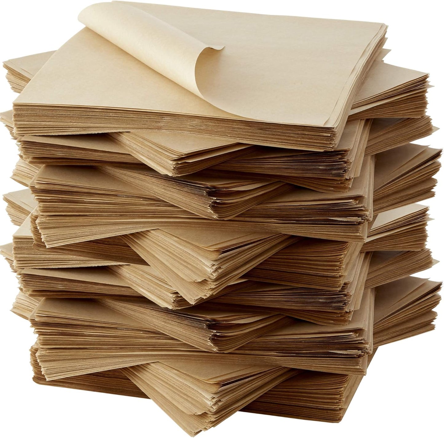 Eco Friendly, Grease Proof 12" x 12" Deli Wrap 500 Pk. Best Kraft Food Wrapping Paper Sheets for Picnic, Festival, Fair or BBQ. Perfect Liner for Tray, Basket or Boat. Quality Bulk Restaurant Supply