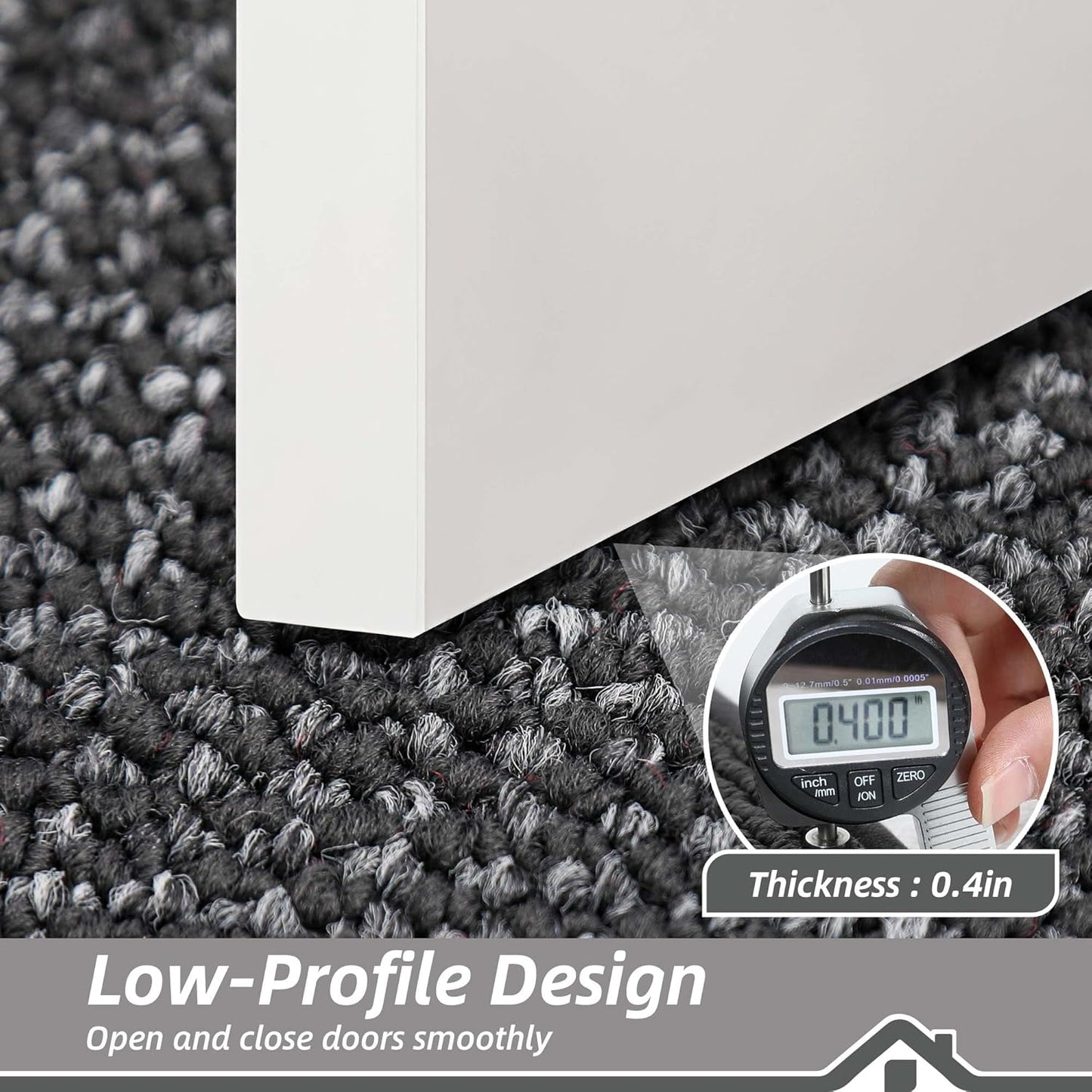 BEQHAUSE Indoor Door Mat 24" x 36", Dirt Trapper Door Mats Non-Slip Entryway Rugs Washable, Resist Dirt Absorbent Welcome Mat, Low Profile Floor Mats for Front Back Door and Entryway, Charcoal