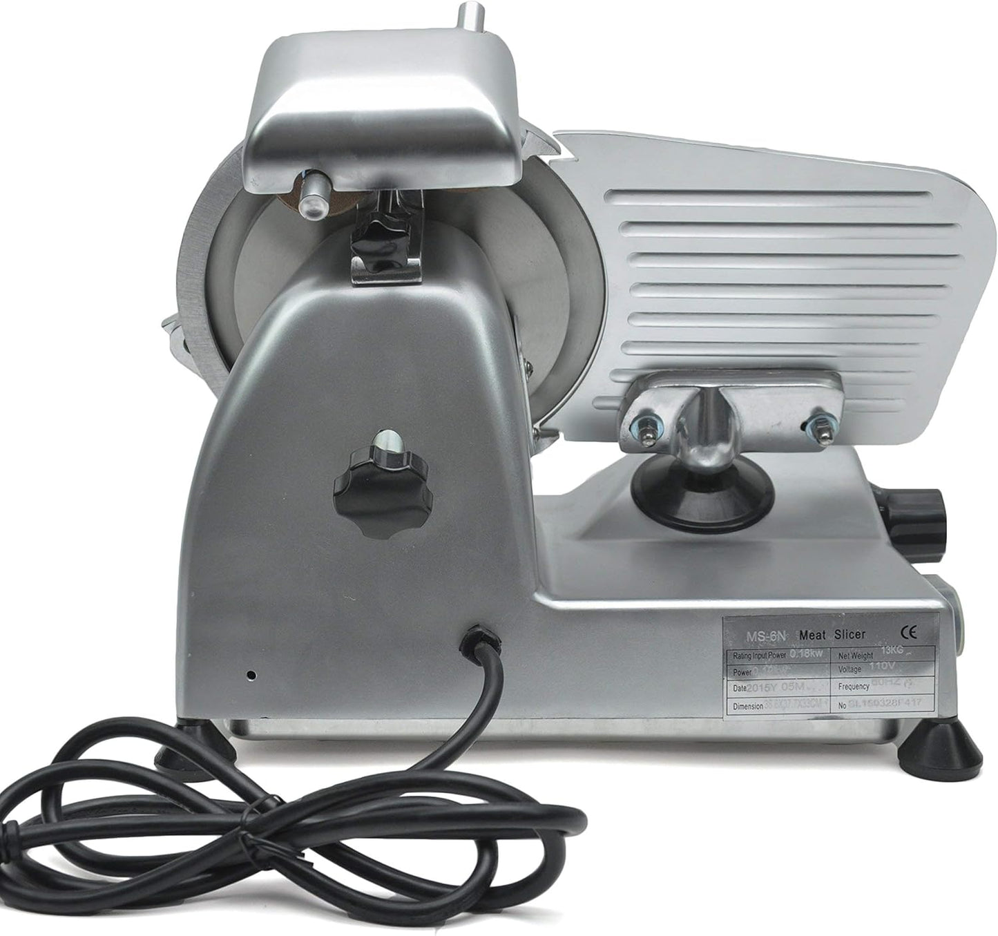 KWS MS-10NS 320W Motor Electric Meat Slicer 10-Inch with 304 Stainless Steel Blade, Frozen Meat/Cheese/Food Slicer Low Noise Commercial and Home Use [ ETL, NSF Certified ]