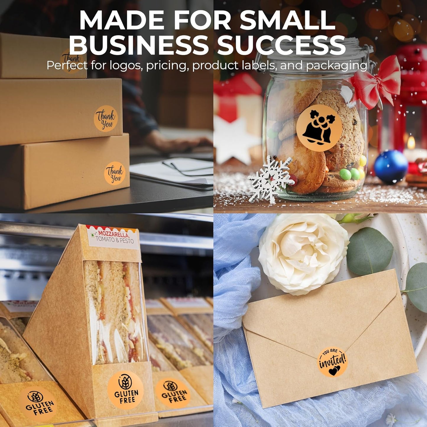 Perco Orange 2-Inch Perforated Circle Dot Thermal Sticker Labels — 735 Stickers/Roll, Direct Thermal Printer Compatible—with Permanent Adhesive for Organizing, Color Coding, Bin Labeling—Made in USA