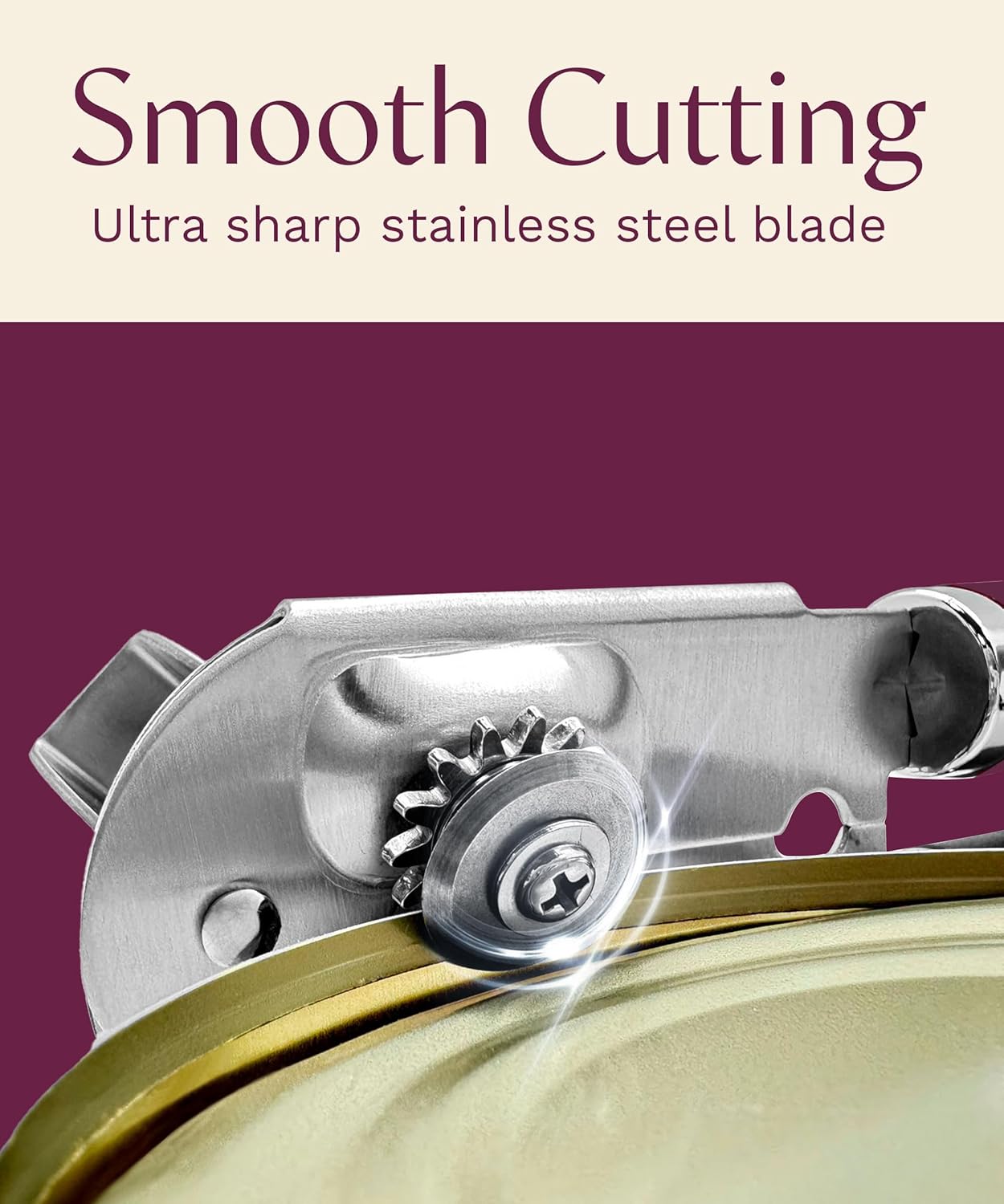 Premium Multifunctional Magnetic Manual Can Opener and Bottle Opener, Heavy Duty Stainless Steel Sharp Cutting Blade and Oversized Easy Turn Knob, Soft-Touch Handle, Kitchen Use, Mauve