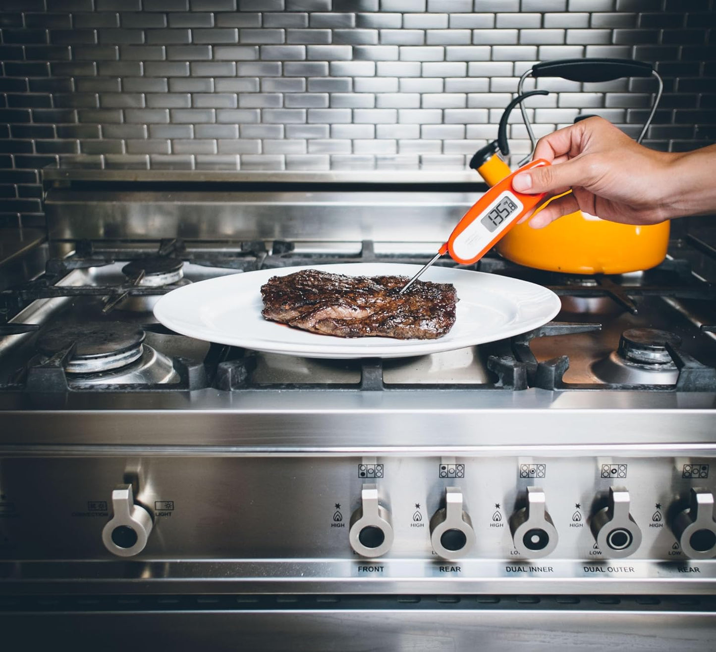 Lavatools Javelin® Ultra-Fast 3-Second Digital Instant Read Meat Thermometer for Grill and Cooking, 2.75" Probe, Compact Foldable Design, Large Display, IP65 Water Resistant, NSF Certified – Wasabi