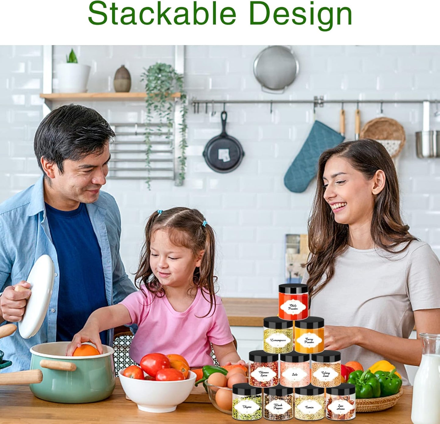 Plastic Jars with Lids, 48 Pcs 6 OZ Slime Containers with Screw On Lids Clear Round Plastic Storage Jars Refillable Container Jar for Travel Storage Home Kitchen Food