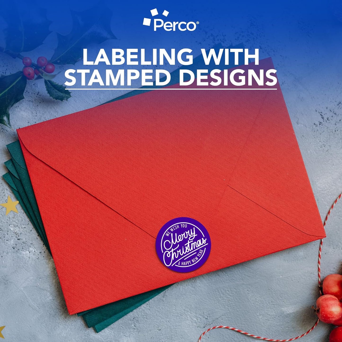 Perco Purple 3-Inch Round Circle Dot Sticker Labels - Multi-Roll Pack (3 Rolls, 500 Labels Each) - Permanent Adhesive, Vibrant Colors, Strong Hold - Perforated for Easy Use - Made in USA