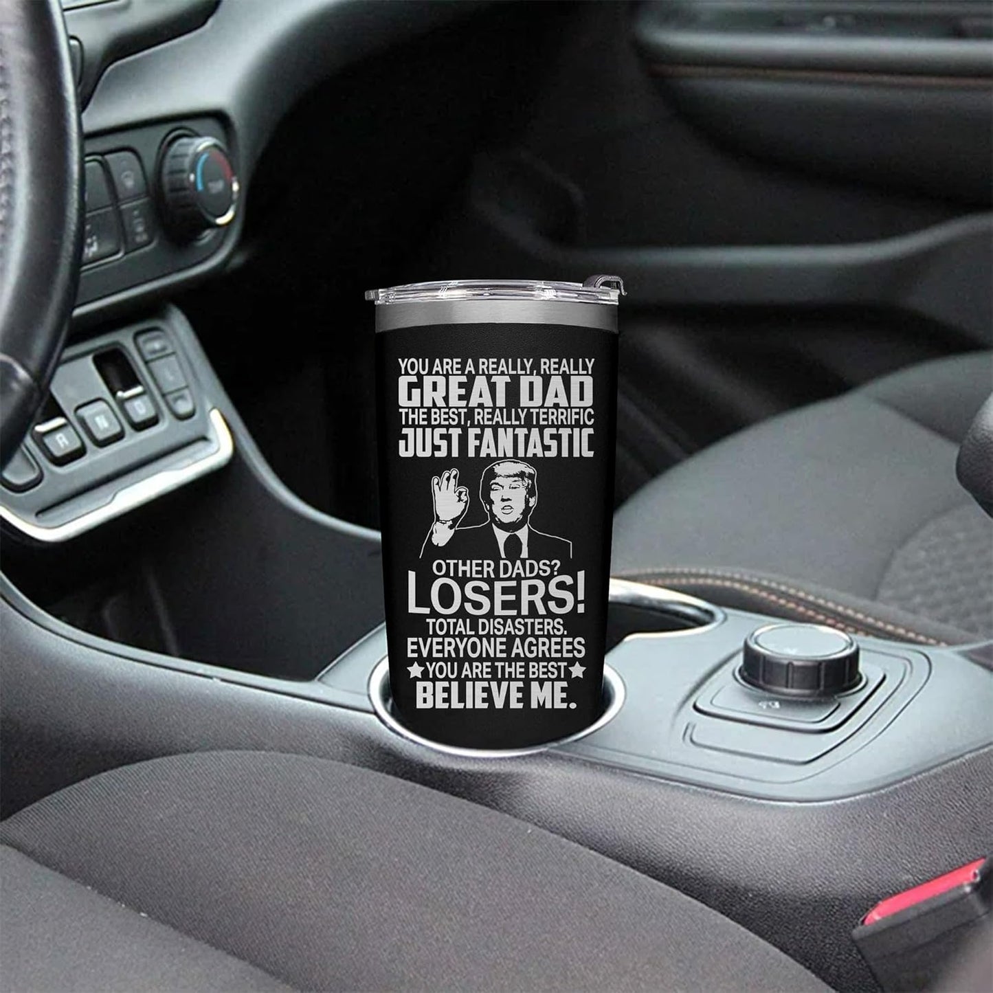 Father's Day Gifts for Dad from Daughter, Son, Wife - Dad Gifts for Fathers Day - Funny Present for Fathers on Birthday, Xmas - Insulated Stainless Steel Tumbler 20oz