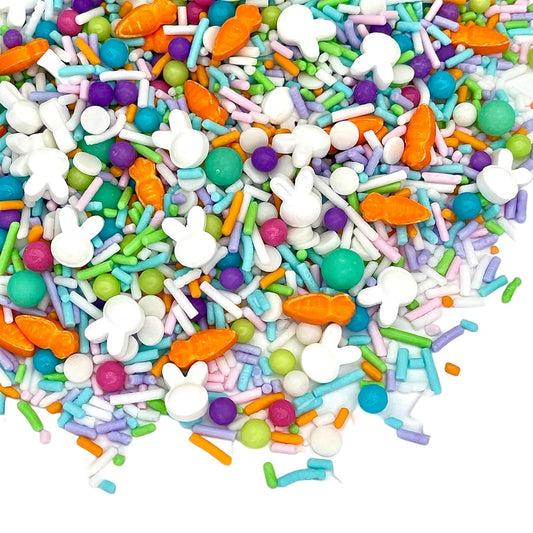 Manvscakes Sprinkles- Edible Cake and Cupcake Sprinkles with Assorted Shapes and Sizes for Parties, Metallic Sprinkle Mix for Cookies, Ice Cream, Cake and Cupcake Decorating, 4 oz (Pastel Easter)