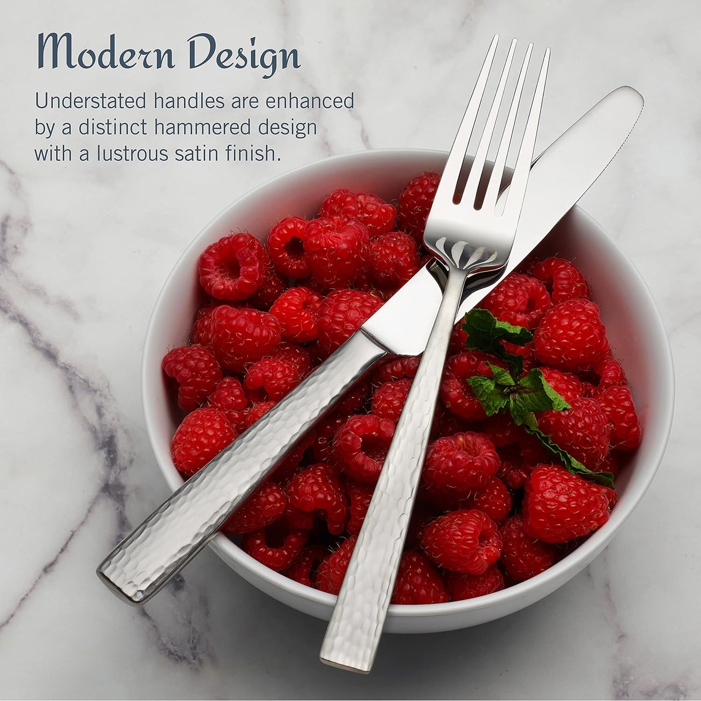 Mikasa Oliver Satin Flatware Set for 12, 65 Piece 18/10 Stainless Steel Silverware with Stylish Satin Finish and Serving Utensils, Durable Dinnerware Service