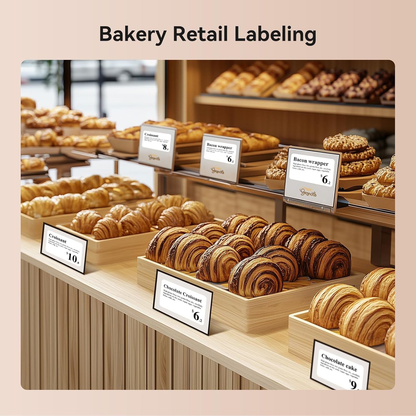 NIIMBOT B1 Label Maker Machine with Tape, 2 Inch Portable Sticker Printer for Home School & Small Business, Compatible with Phones & PC, Silver Gray