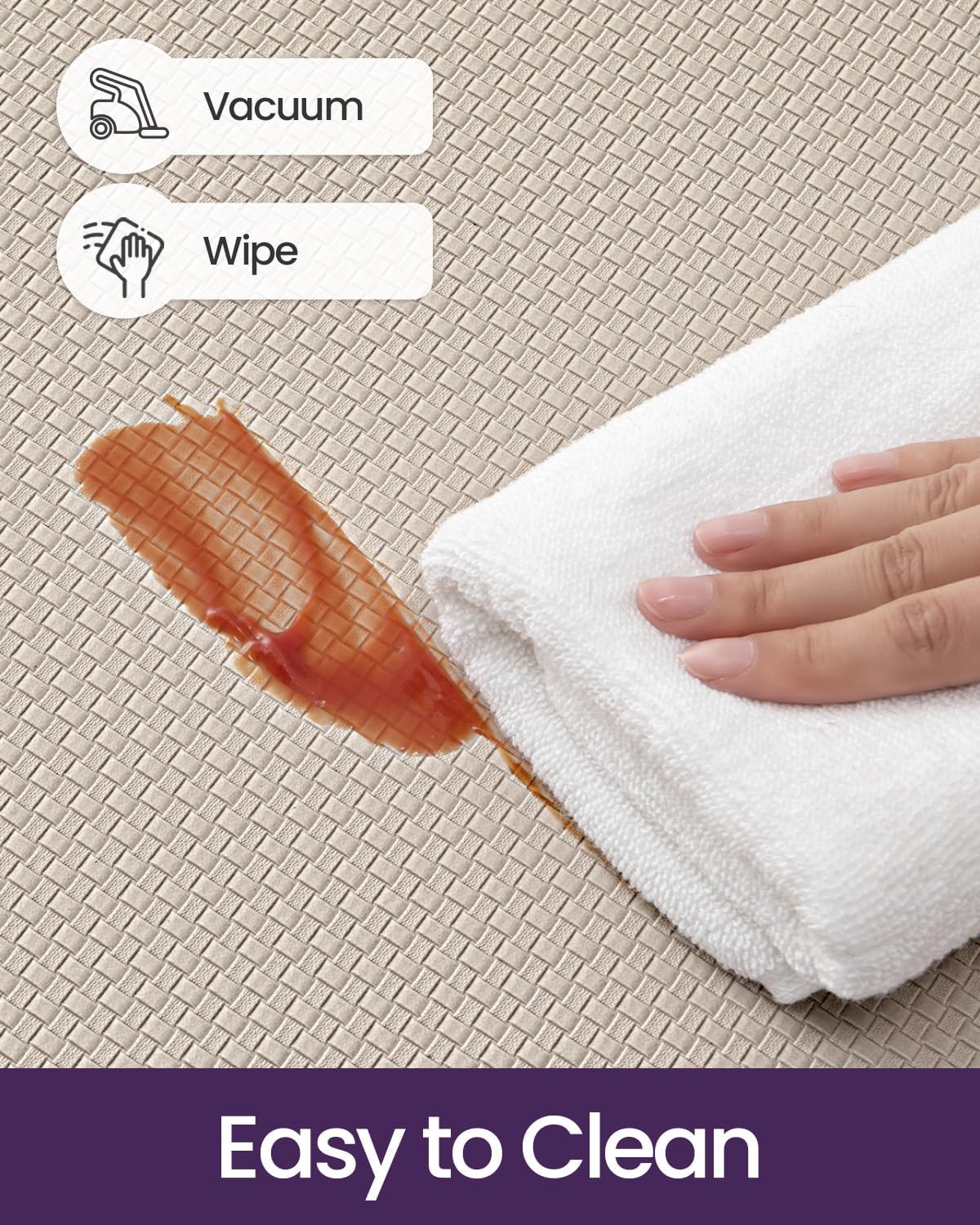 DEXI Kitchen Floor Mats Cushioned Anti Fatigue, 23x59, Large Wide Standing Runner Rug Waterproof, Comfort Memory Foam Padded for Front Sink Laundry, Beige