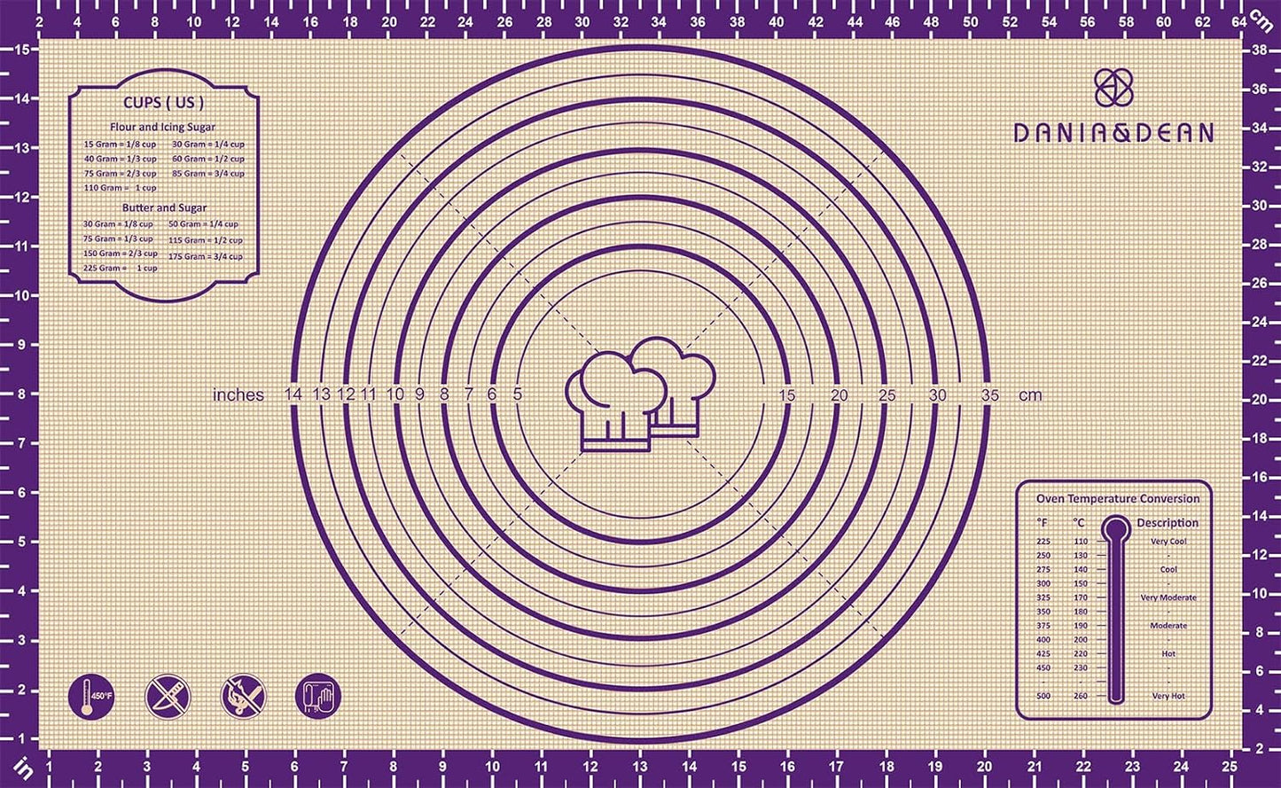 Baking Mat, 26" x 16" Silicone Extra Large Non Stick Baking Sheet Mat with Measurement Non-slip Dough Rolling Mat,Reusable Food Grade Silicone Counter Mat for Making Cookies,Macarons,Bread and Pastry