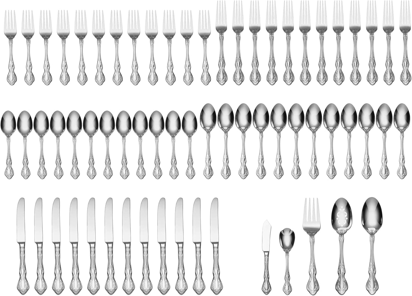 Oneida Mandolina 65-Piece Flatware Set, Service for 12