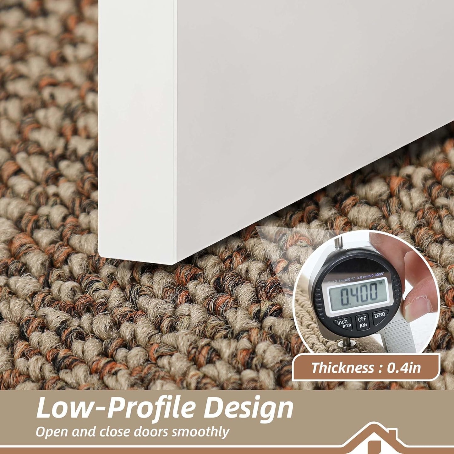 BEQHAUSE Indoor Door Mat 32" x 48", Dirt Trapper Door Mats Non-Slip Entryway Rugs Washable, Resist Dirt Absorbent Welcome Mat, Low Profile Floor Mats for Front Back Door and Entryway, Taupe