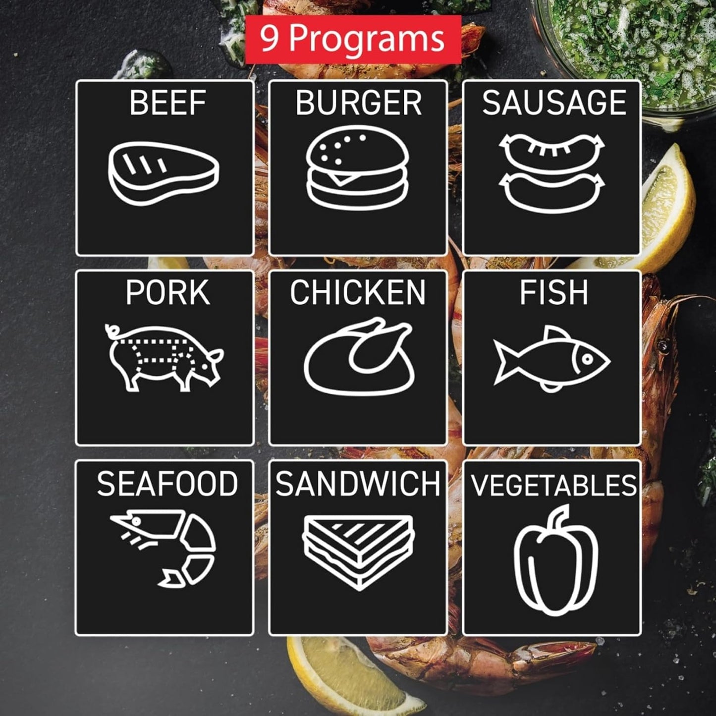 T-Fal OptiGrill Stainless Steel XL Electric Grill 6 Servings 9 Intelligent Automatic Cooking Modes 1800 Watts Nonstick Removable Plates, Dishwasher Safe, Indoor, Frozen Food