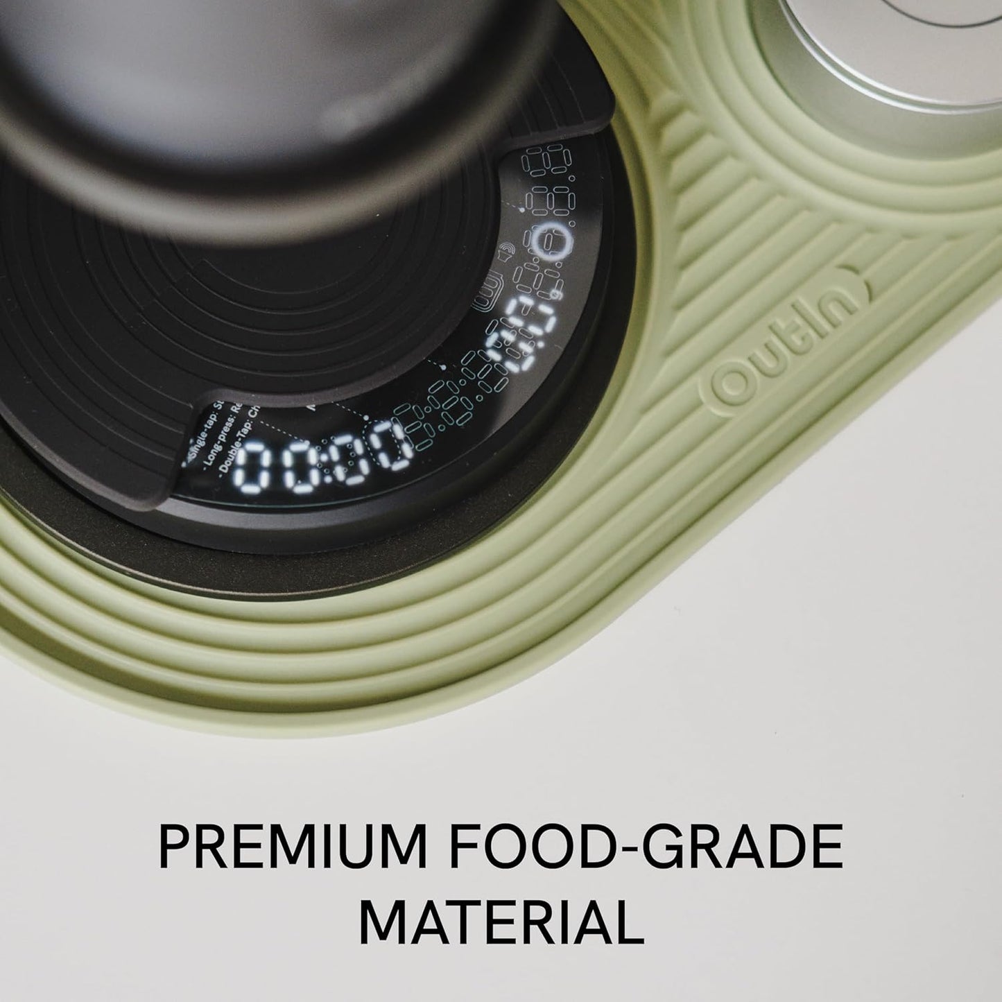 OutIn Silicone Coffee Mat, Foldable Waterproof, Drip Tray Mat For OutIn Products & Portable Coffee Makers 9.8’’ x6.7’’ (Green)