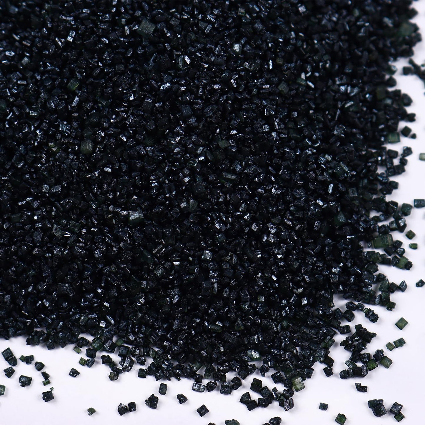 Sanding Sugar Black Edible Sugar Sprinkles Sanding Sugar for Cake Decorating, Sparkling Edible Crystal Candy for Wedding Party Baking Cupcake Cookie Ice Cream Decoration Supplies - 5.3 oz