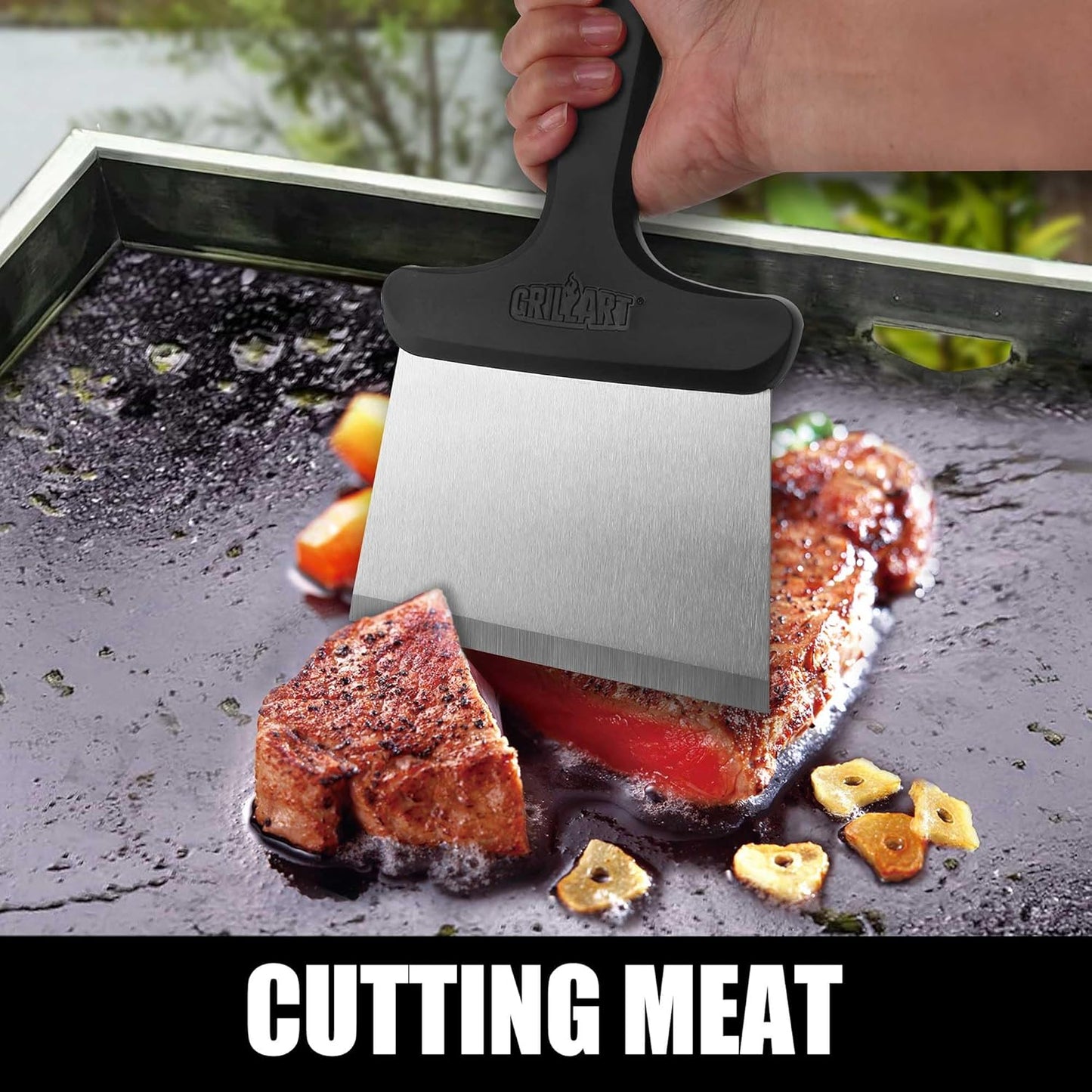 GRILLART Grill Scraper Griddle Cleaning Kit for Blackstone, Flat Top Grill Cleaning Kit (Griddle Scraper Only)