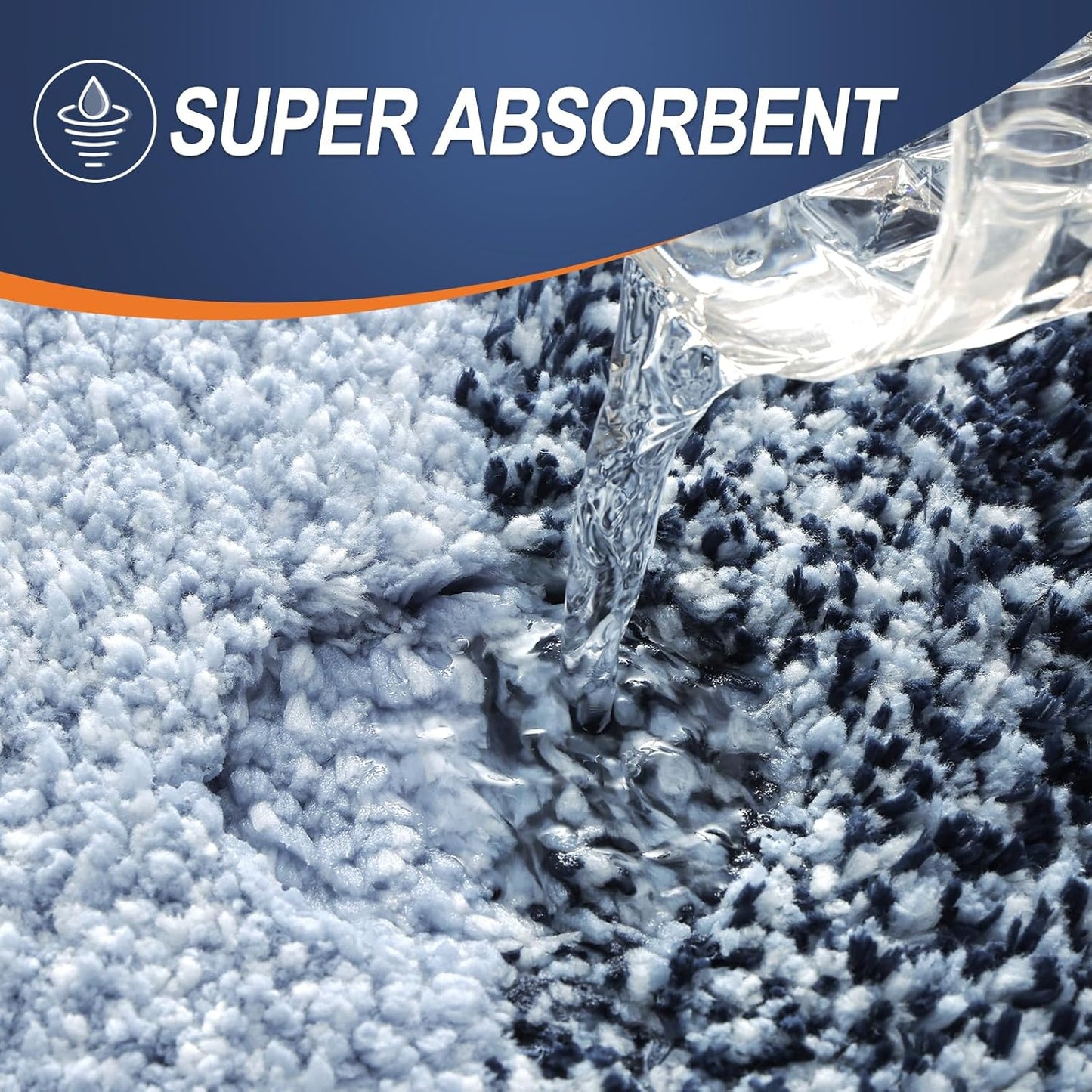 OLANLY Bathroom Rugs Mat 36x24, Extra Soft Absorbent Microfiber Bath Rugs, Rubber Backing, Quick Dry, Machine Washable Bath Mats for Bathroom Floor, Tub and Shower, Home Decor Accessories, Navy Blue