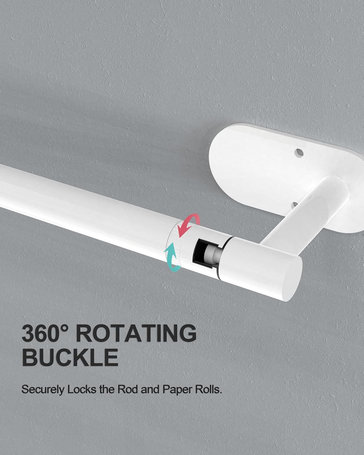 White Paper Towel Holder Under Cabinet, Self Adhesive or Wall Mounted SUS304 Stainless Steel Paper Towel Holder for Kitchen, Bathroom, Farmhouse, Barbecue and Laundry (White)