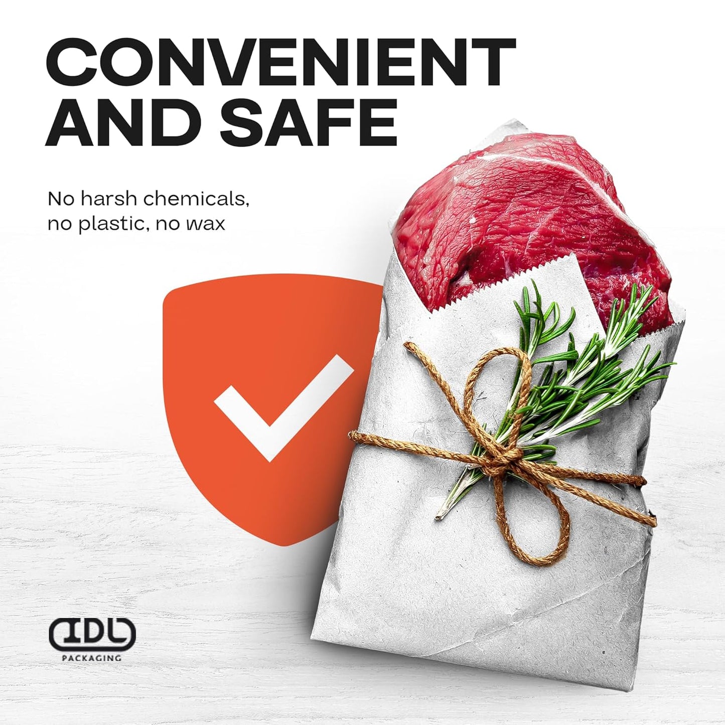 White Butcher Paper 18" x 12000" (1000 feet) - USA-Made Natural Butcher Paper Roll for Meat and Fish - Uncoated, Unwaxed & Food-Grade Material for Smoker, Grilling & BBQ by IDL Packaging