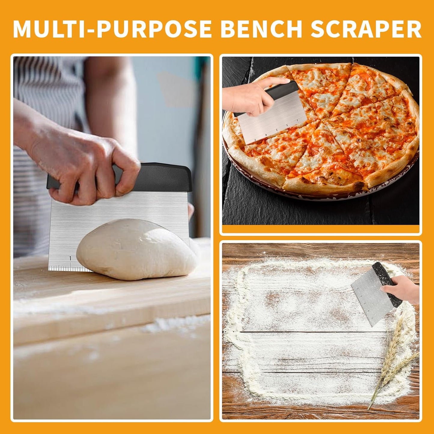 Silicone Baking Mat Sets, Dough Mat with Macaron Baking Mat Pastry Cutter Rolling Pin,Food Safe Pastry Mat, Reusable Cookie Sheets Liner