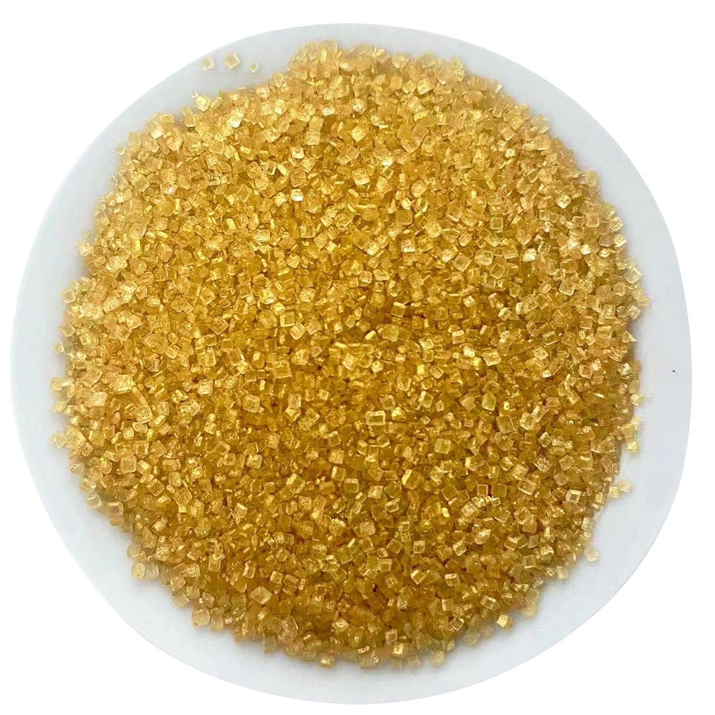 Sentovac Gold Sanding Sugar for Baking Edible Sparkling Sugar Sprinkles Coarse Sugar Crystals for Baking Topping Cake Cookie Cupcake Topper Ice Cream Decoration Supplies 3.2 OZ