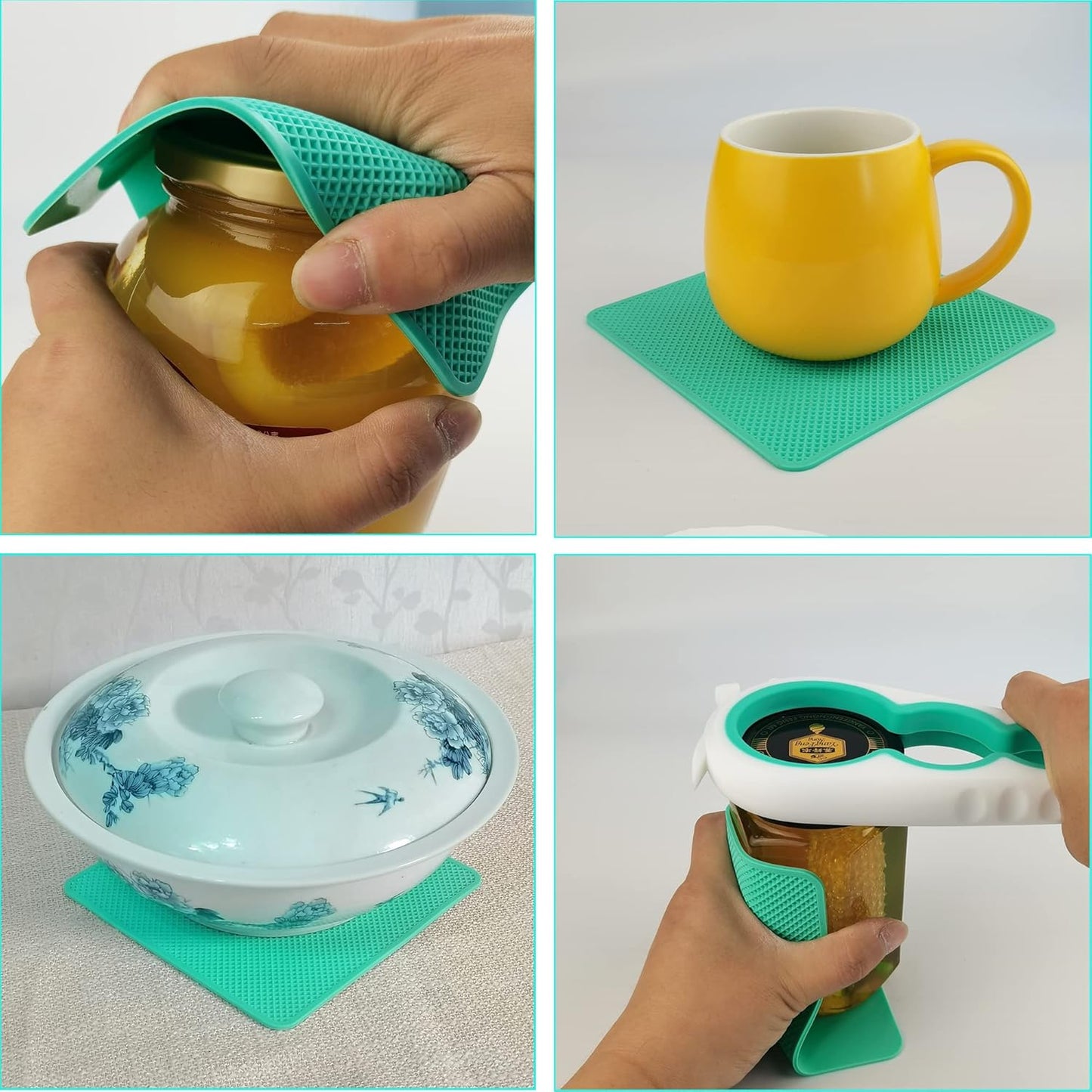 Latest Jar Opener and 5 in 1 Bottle Opener with Rubber Jar gripper Pad Ideal for Seniors with arthritis Weak Hands and Low Strength