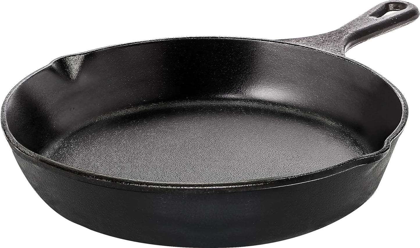 Utopia Kitchen Cast Iron Frying Pan 6.5 Inch, Cast Iron Chefs Pan, Pre Seasoned Skillet, Safe Grill Cookware for Indoor & Outdoor Use, Black