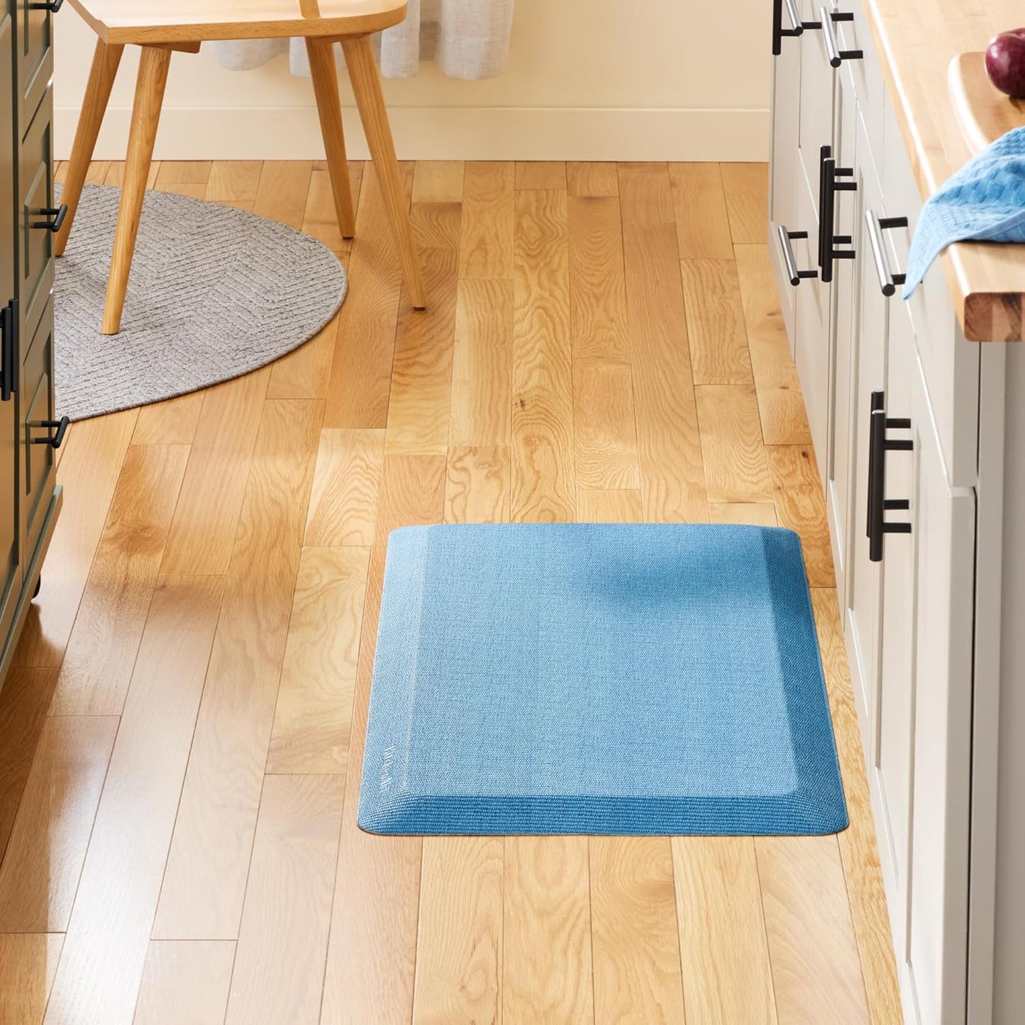 KitchenAid Gourmet Series Kitchen Comfort Gel Mat, Solid Basketweave, Blue Velvet, 20"x39"