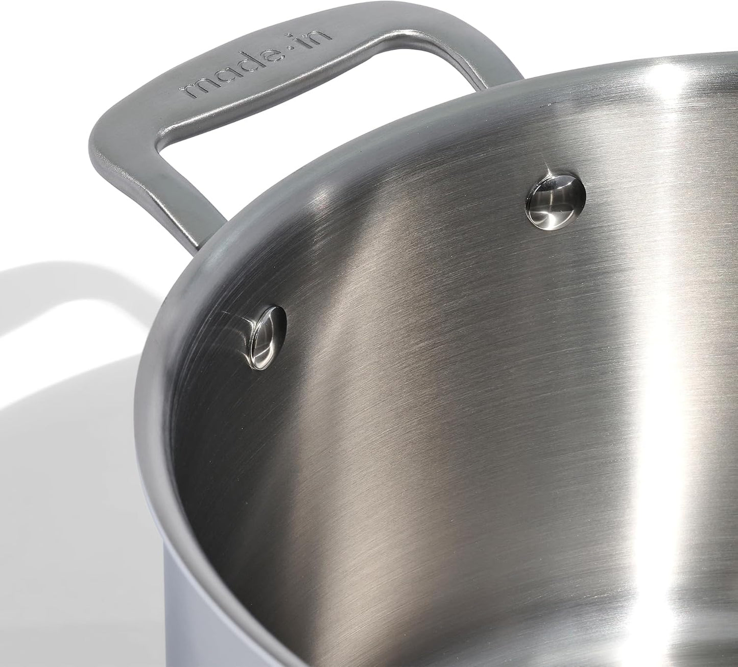 Made In Cookware - 8 Quart Stainless Steel Stock Pot With Lid - 5 Ply Stainless Clad - Professional Cookware - Crafted in Italy - Induction Compatible