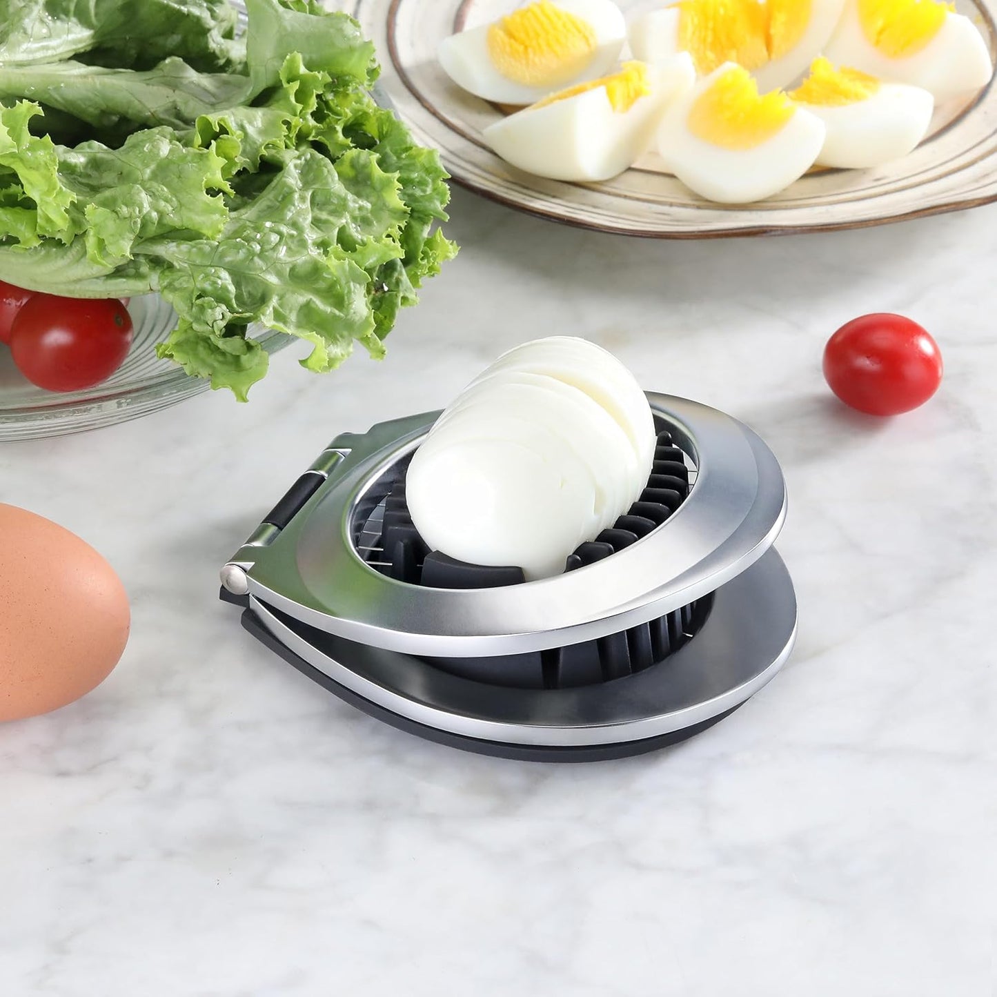 New Star Foodservice 42634 Heavy Duty Egg Slicer with 3 Slicing Styles (Hand Wash Only)