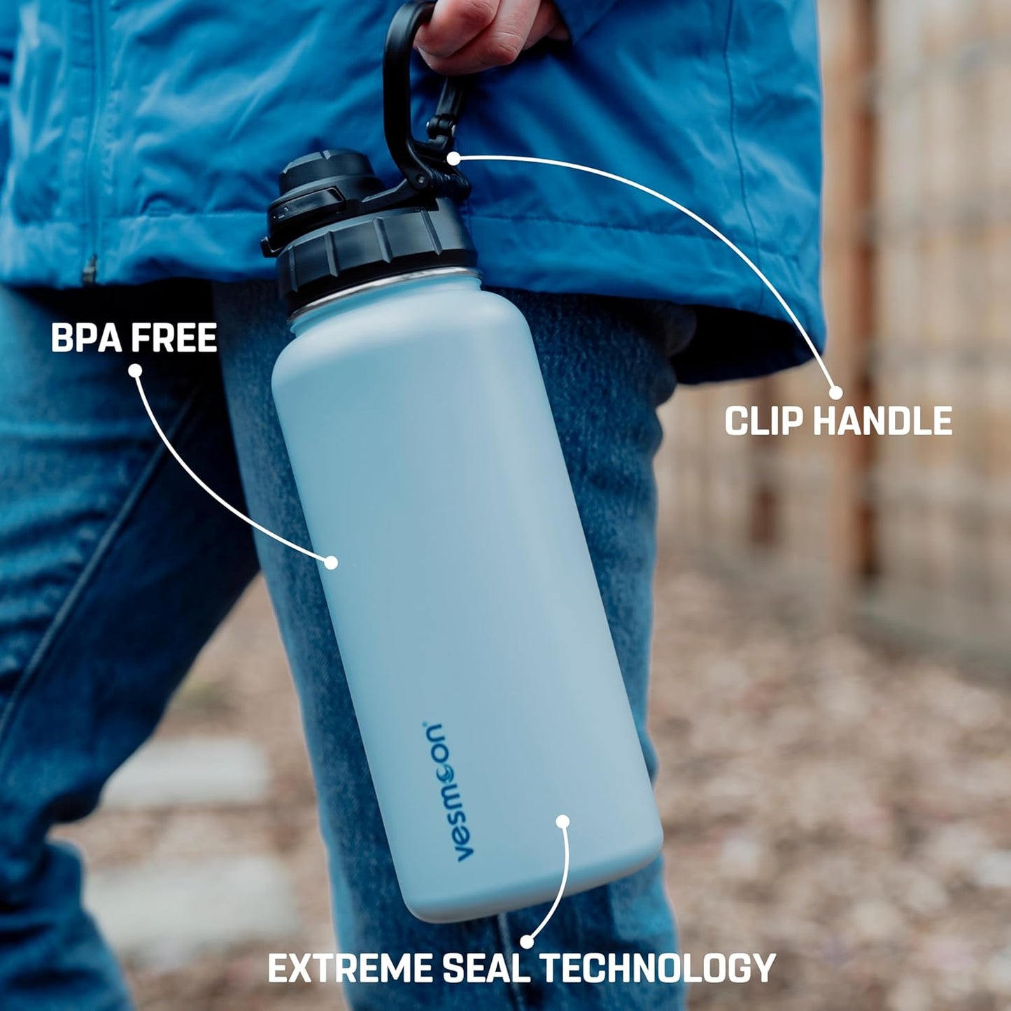 Vessence Tea Infuser Bottle - 24 Oz Insulated Loose Leaf & Fruit Infuser Bottle | Leak Proof with FlowSip Lid