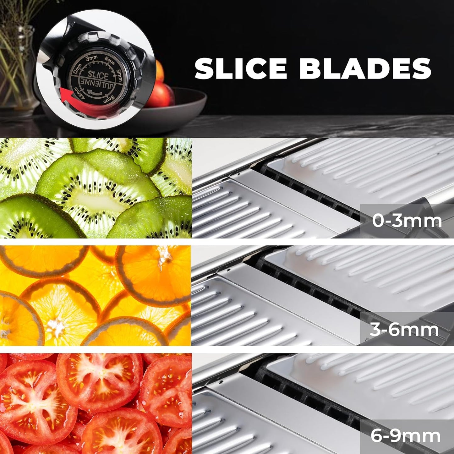 ZHANG XIAO QUAN SINCE 1628 Mandoline Food Slicer for kitchen, Adjustable Stainless Steel Mandoline Vegetable slicer Julienne, Onion Potato Chip French Fry vegetable slicer
