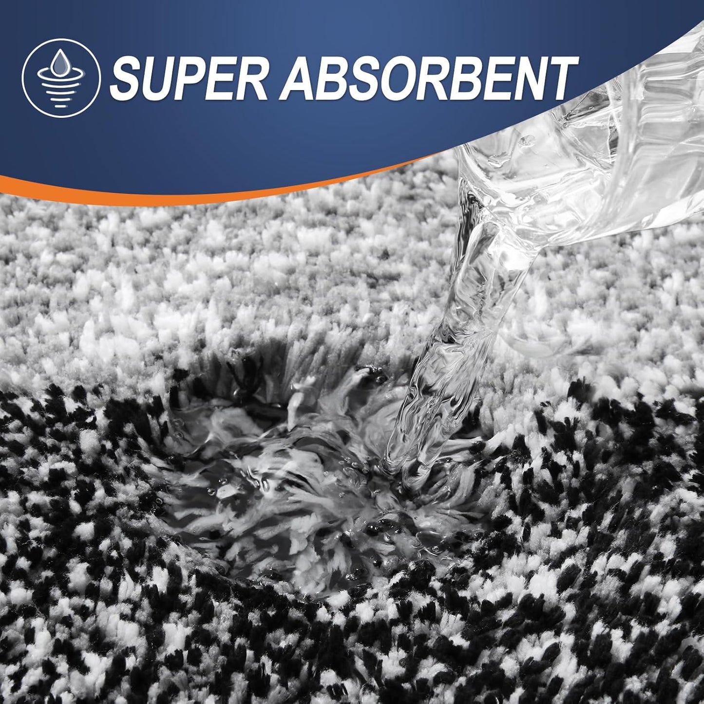 OLANLY Bathroom Runner Rugs 59x17, Extra Soft Absorbent Microfiber Bath Rugs, Rubber Backing, Quick Dry, Machine Washable Bath Mats for Bathroom Floor, Tub and Shower, Home Decor Accessories, Black