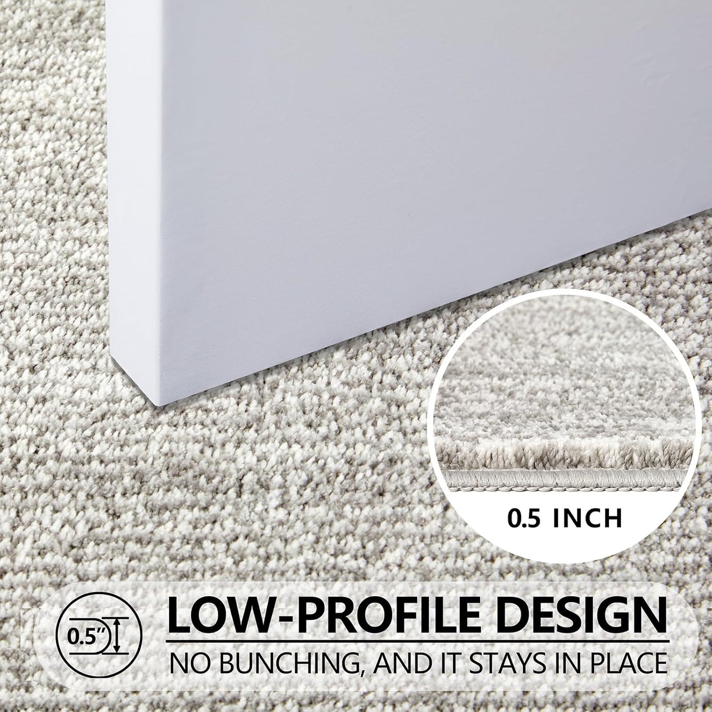 REFETONE Indoor Doormat, Front Door Mat 24"x36" Absorbent Rubber Backing Non Slip Back Door Mats, Washable Low-Profile Inside Floor Mat Door Rugs for Entryway, Resist Dirt Mud Mat for Dogs, Grey