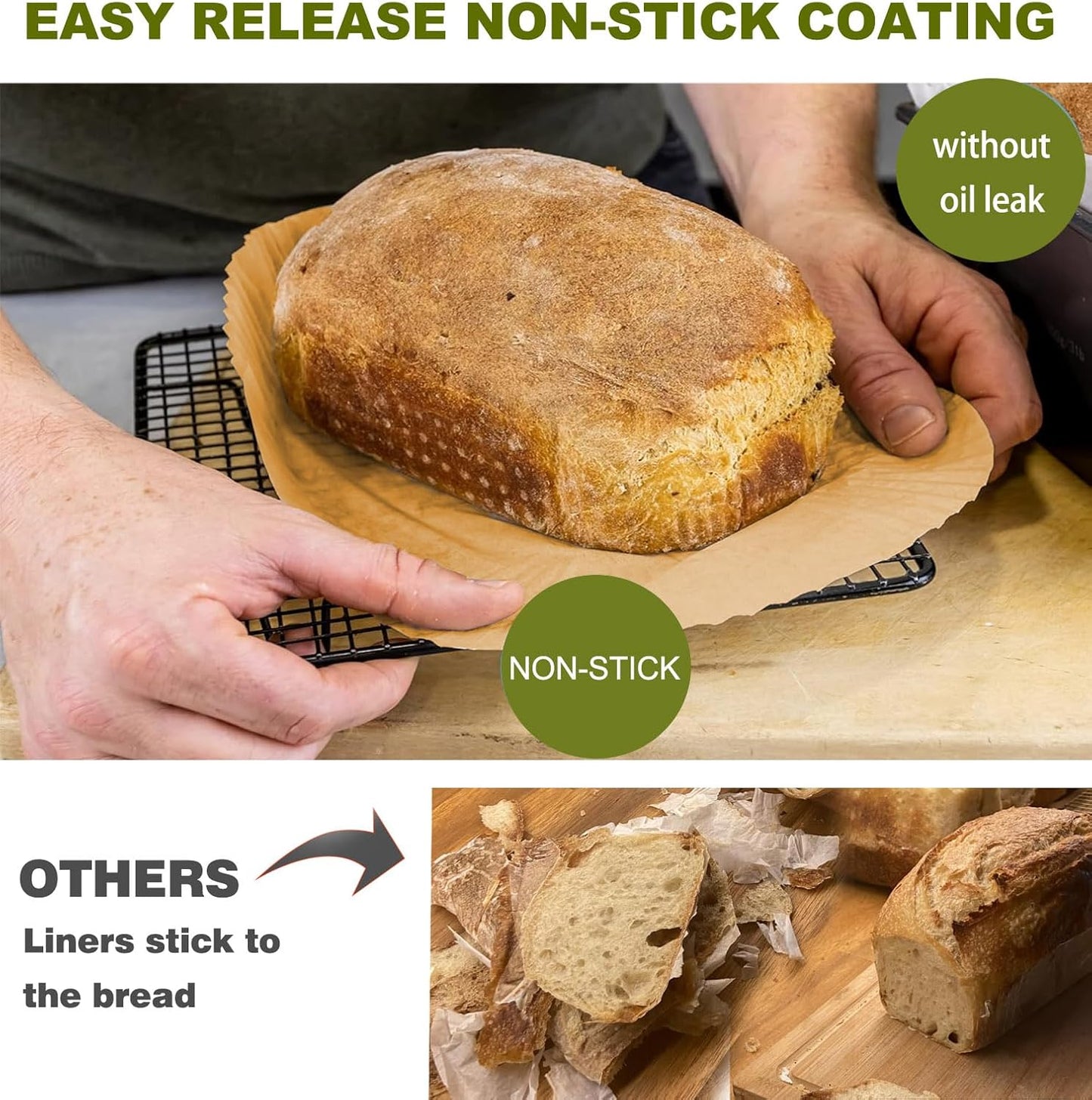 Loaf Pan Parchment Liners, Bread Pan Liners, Parchment Paper Loaf Pan Liners, Loaf Pan Liners for baking bread 9x5