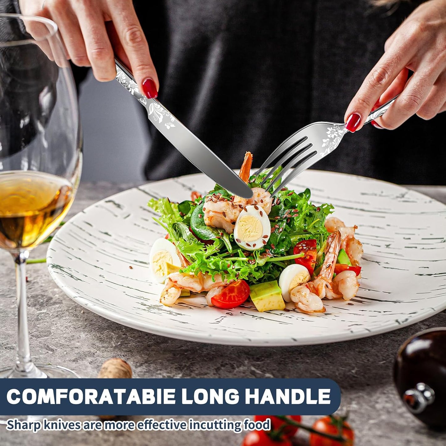 Silverware Set, 20 Piece Stainless Steel Flatware Set, Silverware Set for 4,Mirror Polished Cutlery Set, Tableware Set Includes Knife, Fork, Spoon