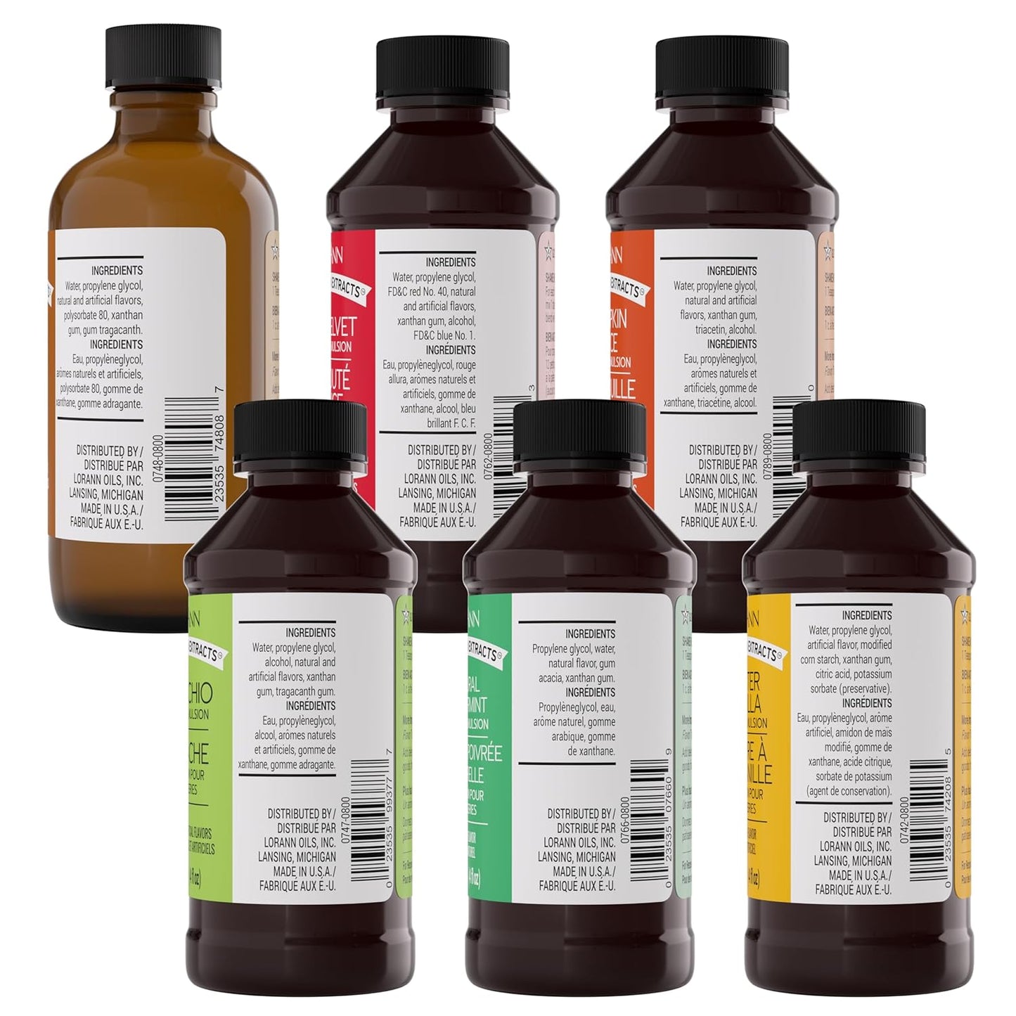 LorAnn Oils Holiday Variety Bakery Emulsion: Assortment of Flavors, Perfect for Enhancing Cakes, Cookies & Desserts, Gluten-Free, Keto-Friendly, Essential for Every Kitchen